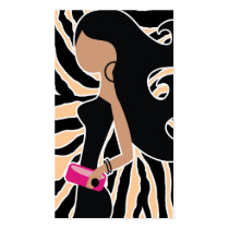 311-HIGH FASHIONISTA ZEBRA PEACH business cards by Jill311 311-HIGH FASHIONISTA ZEBRA PEACH business cards