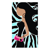 311-HIGH FASHIONISTA ZEBRA SKY business cards
