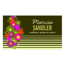 311-HIP N' FUNKY FLOWERS MOSS BUSINESS CARDS
