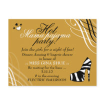 311-HOT MAMA PAJAMA PARTY GOLD postcards