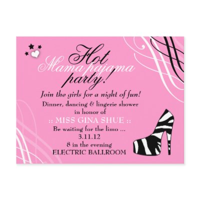 311-HOT MAMA PAJAMA PARTY POWDER PINK POSTCARDS by Jill311
