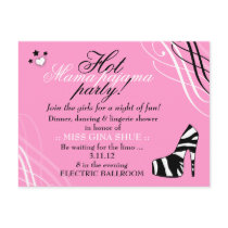 311-HOT MAMA PAJAMA PARTY POWDER PINK postcards