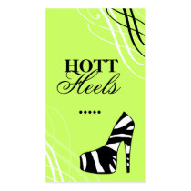 311-HOTT HEELS LUSCIOUS LIME business cards