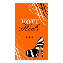 311-HOTT HEELS ORANGE HEATWAVE business cards