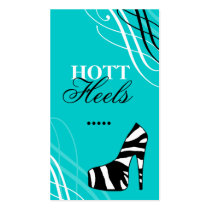311-HOTT HEELS TURQUOISE TEASE business cards