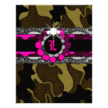 311-Hott Pink Camo Lingerie Shower Invitation