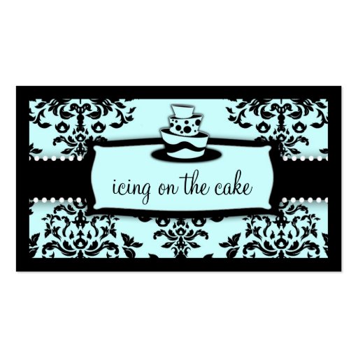 311 Icing on the Cake 3 Tier Blue Business Card (front side)