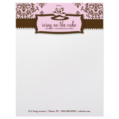 311 Icing on the Cake Baby Pink Letterhead Template by Jill311
