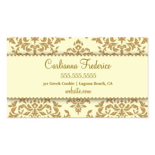 311 Icing on the Cake Buttercream Business Card Template (back side)