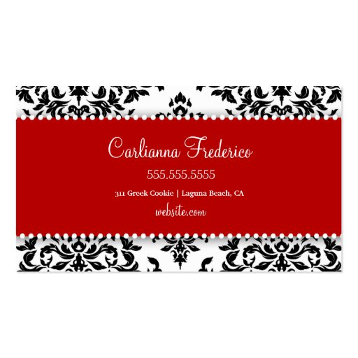 311-Icing on the Cake - Cherry Frosting Business Card Template (back side)