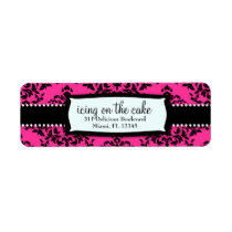 311-Icing on the Cake Hot Pink Address Label