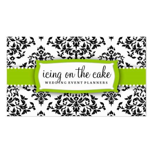 311 Icing On the Cake Lime Green Business Card (front side)