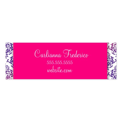 311 Icing on the Cake Pink Lavender Business Cards (back side)