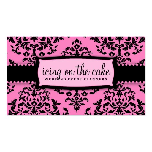 311 Icing on the Cake Pink Liquorice Business Card Templates (front side)
