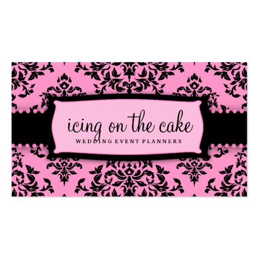 311 Icing on the Cake Pink Liquorice Customizabl Business Card Template (front side)