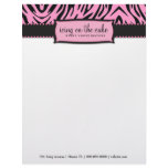 311-Icing on the Cake Pink Liquorice Zebra Letterhead Template