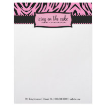 311-Icing on the Cake Pink Liquorice Zebra Letterhead Template