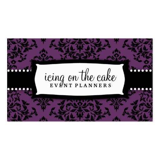 311-Icing on the Cake Purple Business Cards (front side)
