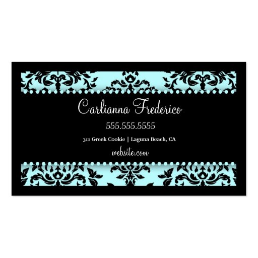 311 Icing on the Cake Something Blue Business Card (back side)