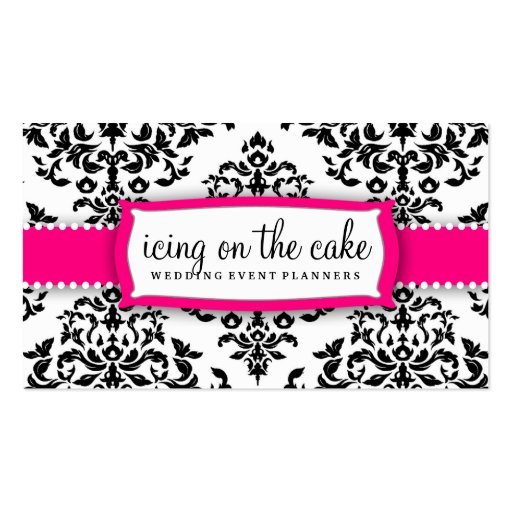311 Icing on the Cake Strawberry Frosting White Business Card Templates (front side)