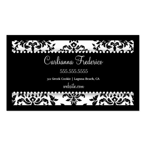 311 Icing on the Cake Sugar Frosting Business Cards (back side)