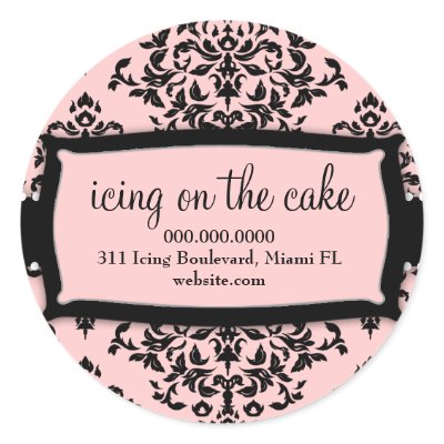 311 Icing on the Cake Sweet Pink Round Stickers by Jill311