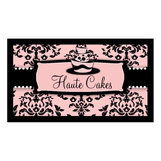 311-Icing on the Cake Tier - Sweet Icing Pink Business Card (front side)