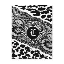 311-IMPERIAL LEOPARD & LACE INVITATION postcards by Jill311 311-IMPERIAL LEOPARD & LACE INVITATION postcards