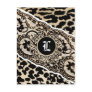 311-IMPERIAL LEOPARD & LACE SEPIA INVITATION POSTCARDS