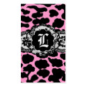 311-IMPERIAL PINK LEOPARD & LACE business cards