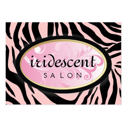 311-Iridescent Zebra Candy Pink on Pink Appt Card Business Cards
