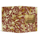 311-Jardin d'or Golden Organizer Red 3 Ring Binder