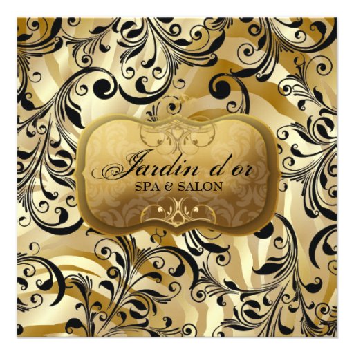 311-Jardin d'or with Zebra Gift Certificate Custom Announcements