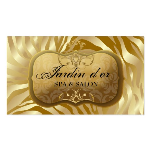 311-Jardin d'or with Zebra only Business Card (front side)