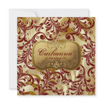 311-Jardin d'or with Zebra Red Invitation