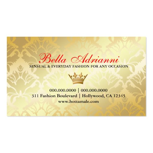 311 Jet Black Ciao Bella Cherry Sass Business Card Templates (back side)