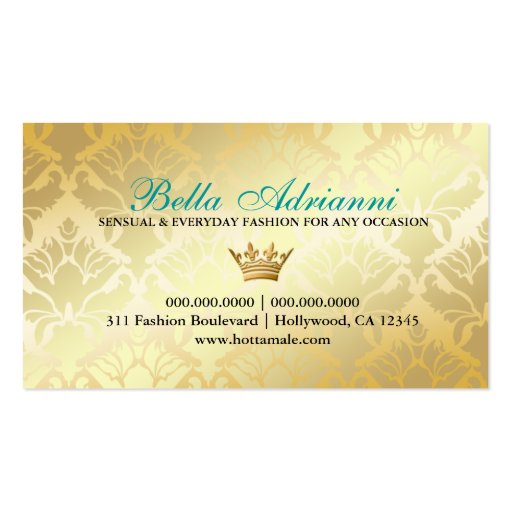 311 Jet Black Ciao Bella Island Sass Business Card Template (back side)