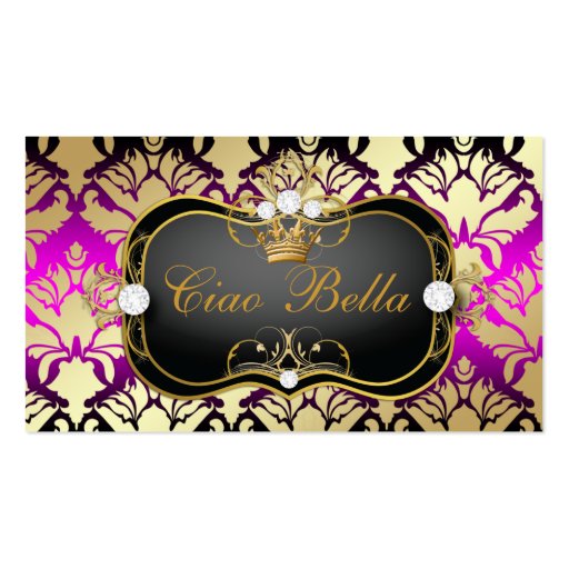 311 Jet Black Ciao Bella Pink Sass Business Cards