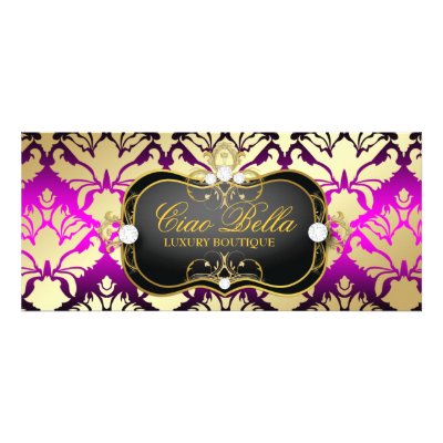 311 Jet Black Ciao Bella Pink Sass Custom Rack Card by Jill311