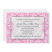 311-Jocelyn Pink Damask Invitation by Jill311 311-Jocelyn Pink Damask Invitation