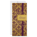 311-Julianna Eggplant & Mustard Damask rack cards
