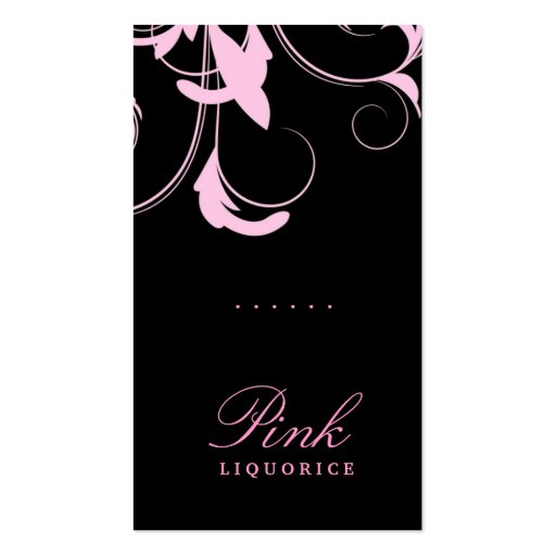 311 Julianna Pink Liquorice Damask Business Card (front side)