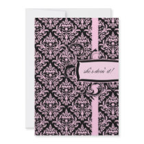 311-Julianna Pink Liquorice Damask invitations by Jill311 311-Julianna Pink Liquorice Damask invitations