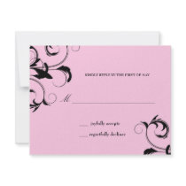 311-Julianna Pink Liquorice Damask invitations