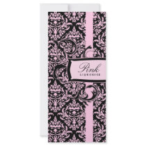 311-Julianna Pink Liquorice Damask rack cards by Jill311 311-Julianna Pink Liquorice Damask rack cards