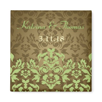 311-Katrina Save the Date Green Refrigerator Magnet by Jill311
