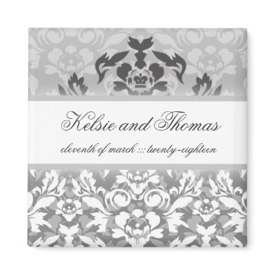 311-Kelsie Silver Glam w/ Crown Save the Date Magnets by Jill311