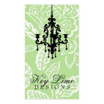 311-KEY LIME VINTAGE DAMASK business cards