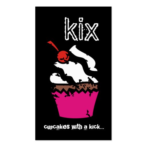 311 Kickin' Cupcake Business Card Templates (front side)