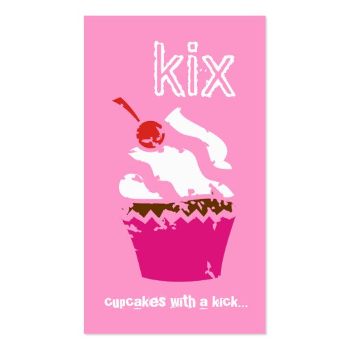311 Kickin' Cupcake Strawberry Business Cards (front side)
